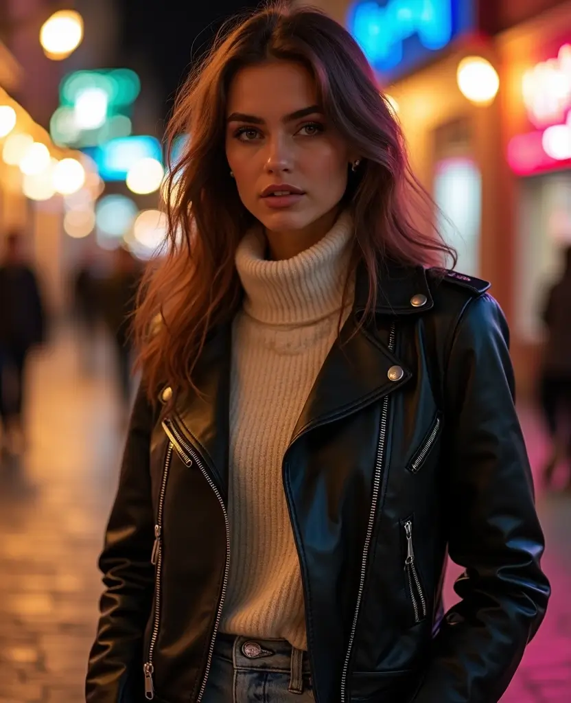 15 Chic Layering Ideas for Your Budapest Trip in December (You'll Love #3!) 7 what to wear in Budapest in December 15 Chic Layering Ideas for Your Budapest Trip in December (You'll Love #3!) - 7. Stylish Leather Jacket with Layers