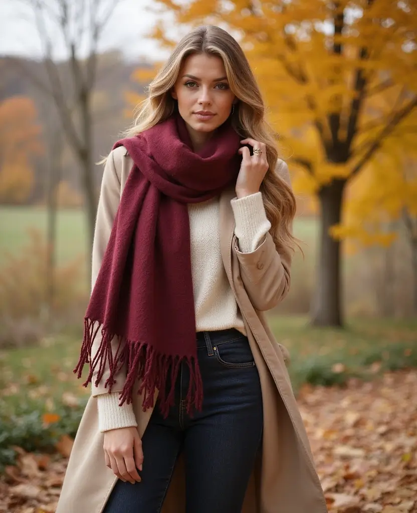 15 Must-Have Travel Outfits for Fall That'll Turn Heads Everywhere! 32 must-have travel outfits for fall 15 Must-Have Travel Outfits for Fall 2025 That'll Turn Heads Everywhere! - 6. Stylish Scarves: The Ultimate Accessory