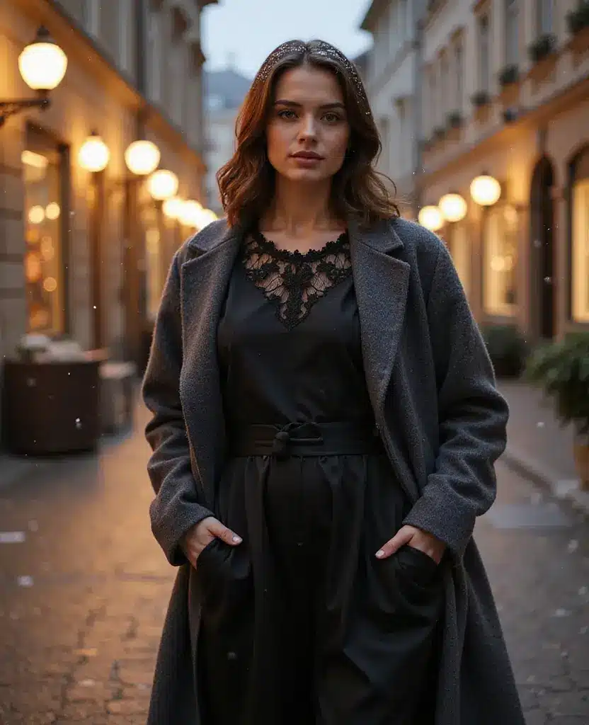 19 Stylish Outfits to Wear in Vienna This December (You’ll Want to Copy #6!) 54 what to wear in Vienna in December 19 Stylish Outfits for What to Wear in Vienna This December (You’ll Want to Copy #6!) - 19. Classic Black Dress and Winter Layers
