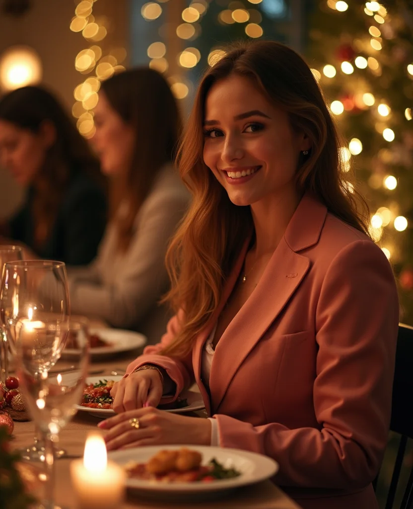 21 Elegant Christmas Dinner Outfits That Will Leave Everyone in Awe! 13 what to wear for Christmas dinner 21 Elegant Christmas Dinner Outfits That Will Leave Everyone in Awe! - 11. Chic Blazer and Trousers Set