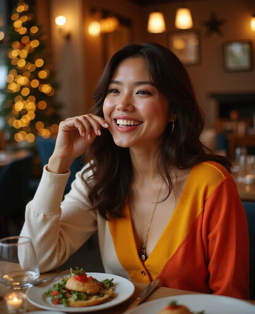 21 Elegant Christmas Dinner Outfits That Will Leave Everyone in Awe! 22 what to wear for Christmas dinner 21 Elegant Christmas Dinner Outfits That Will Leave Everyone in Awe! - 20. Sophisticated Color Block Outfits