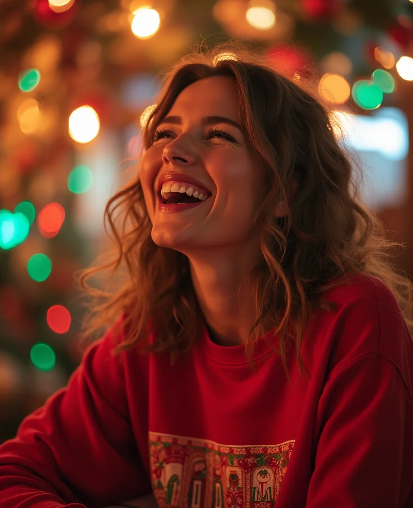 25 Stunning Christmas Outfit Ideas That Will Make You the Star of the Holiday Party! 16 What to wear on Christmas Day 25 Stunning Christmas Outfit Ideas That Will Make You the Star of the Holiday Party! - 16. Playful Sweatshirt Dress