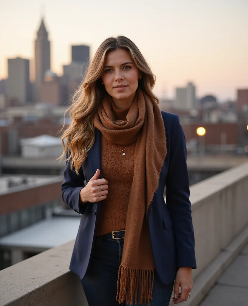 10 Must-Have Outfits for Your Nashville January Getaway (You Won't Believe #5!) 68 what to wear in Nashville in January 10 Must-Have Outfits for Your Nashville January Getaway (You Won't Believe #5!) - 10. The Layered Scarf Look