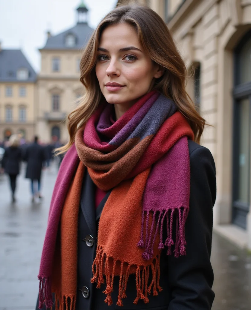 15 Cold Weather Outfits for Exploring Vienna in January (You’ll Want to Steal #6!) 66 What to wear in Vienna in January 15 Cold Weather Outfits for Exploring Vienna in January (You’ll Want to Steal #6!) - 10. Colorful Pashminas