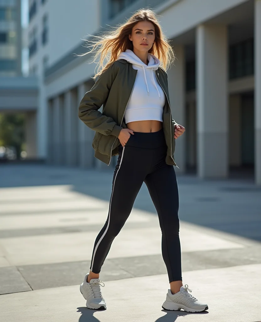 15 January Outfit Ideas for Barcelona That Will Turn Heads! 15 What to wear in Barcelona in January 15 January Outfit Ideas for Barcelona That Will Turn Heads! - 3. Sporty Athleisure Look