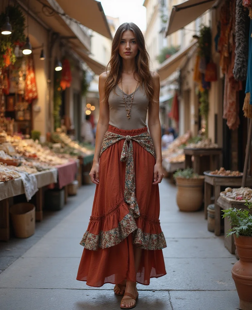 15 Stunning Rome January Outfits That Will Keep You Cozy and Chic! 43 What to wear in Rome in January 15 Stunning Rome January Outfits That Will Keep You Cozy and Chic! - 7. Layered Maxi Skirt Look 1