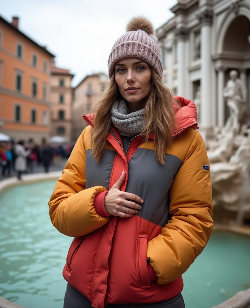 15 Stunning Rome January Outfits That Will Keep You Cozy and Chic! 52 What to wear in Rome in January 15 Stunning Rome January Outfits That Will Keep You Cozy and Chic! - 8. Knitted Beanie with a Puffer Jacket 1