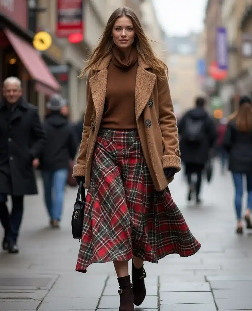 17 Stylish Looks for London in January That Will Keep You Cozy and Chic! 80 what to wear in London in January 17 Stylish Looks for London in January That Will Keep You Cozy and Chic! - 12. Stylish Midi Skirts