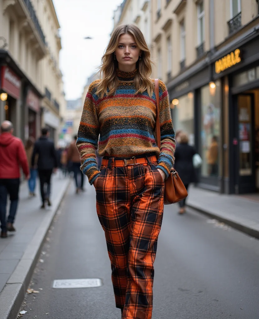 20 Stylish Paris Winter Outfits That Will Keep You Cozy in January (Check Out #8!) 36 What to wear in Paris in January 20 Stylish Paris Winter Outfits That Will Keep You Cozy in January (Check Out #8!) - 6. Mix and Match with Patterns