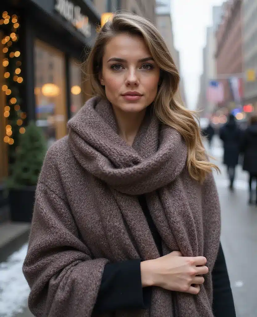 25 February Style Inspirations for Your NYC Trip (Get Ready for #15!) 15 What to wear in NYC in February 25 February Style Inspirations for Your NYC Trip (Get Ready for #15!) - 3. Chic Scarves 1