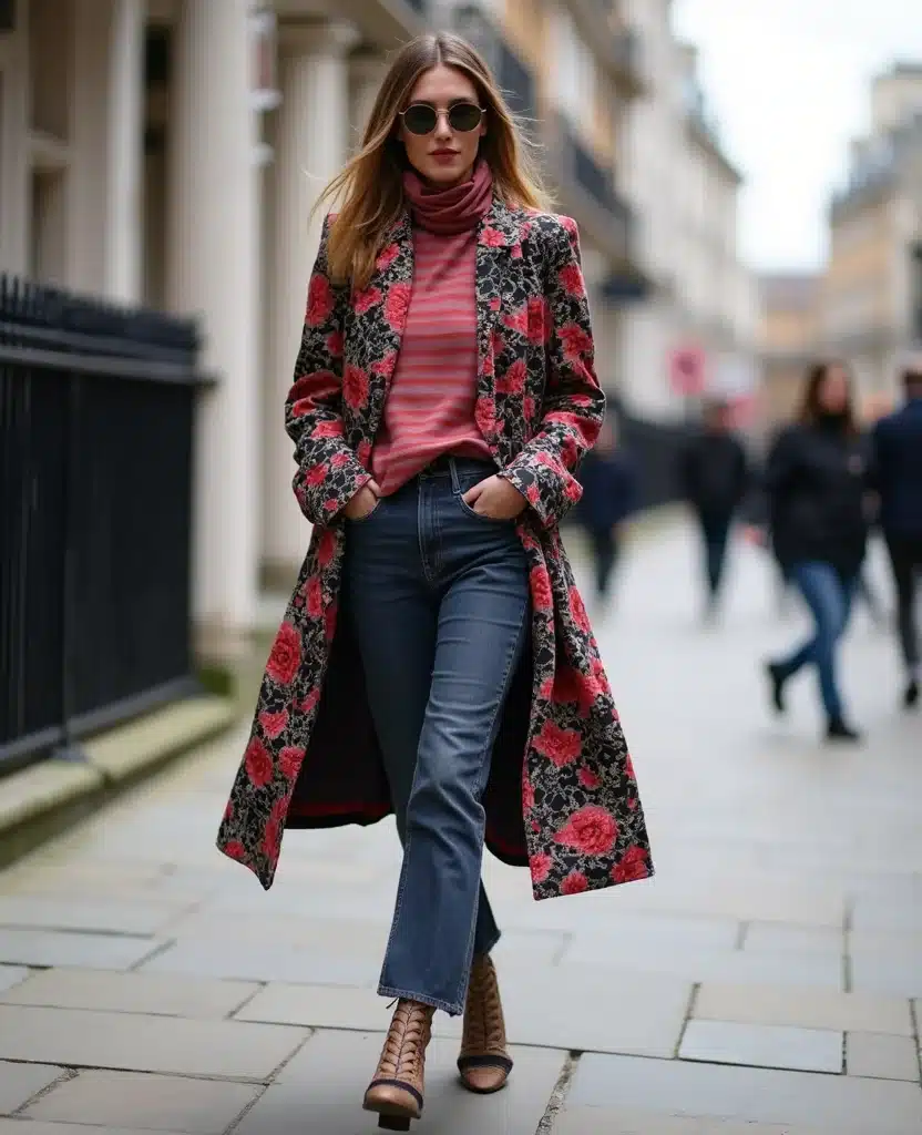 25 Local Style Tips for London February Fashion (Wait Until You See #15!) 22 What to wear in London in February 25 Local Style Tips for London February Fashion (Wait Until You See #15!) - 4. Mix and Match Patterns 1