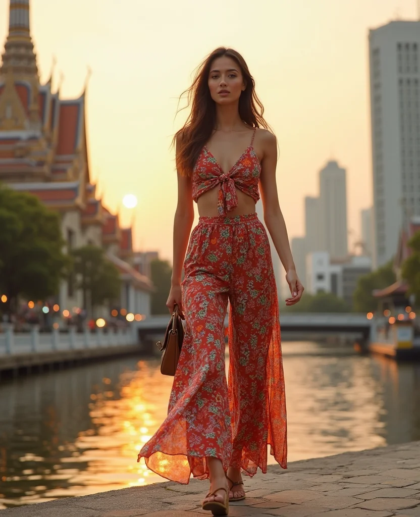 27 Travel-Ready Outfits for Your January Trip to Bangkok (You’ll Love #14!) 71 What to wear in Bangkok in January 27 Travel-Ready Outfits for Your January Trip to Bangkok (You’ll Love #14!) - 11. Vibrant Palazzo Trousers 1