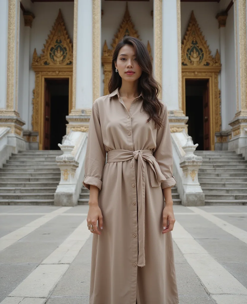 27 Travel-Ready Outfits for Your January Trip to Bangkok (You’ll Love #14!) 94 What to wear in Bangkok in January 27 Travel-Ready Outfits for Your January Trip to Bangkok (You’ll Love #14!) - 14. Layered Look for Temple Visits 1