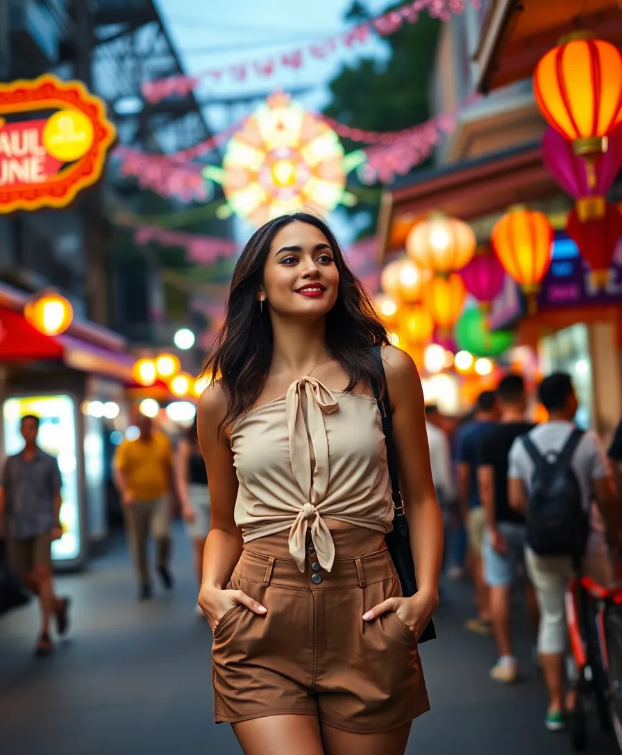 27 Travel-Ready Outfits for Your January Trip to Bangkok (You’ll Love #14!) - 21. Fresh Look with a Tie-Front Top 1