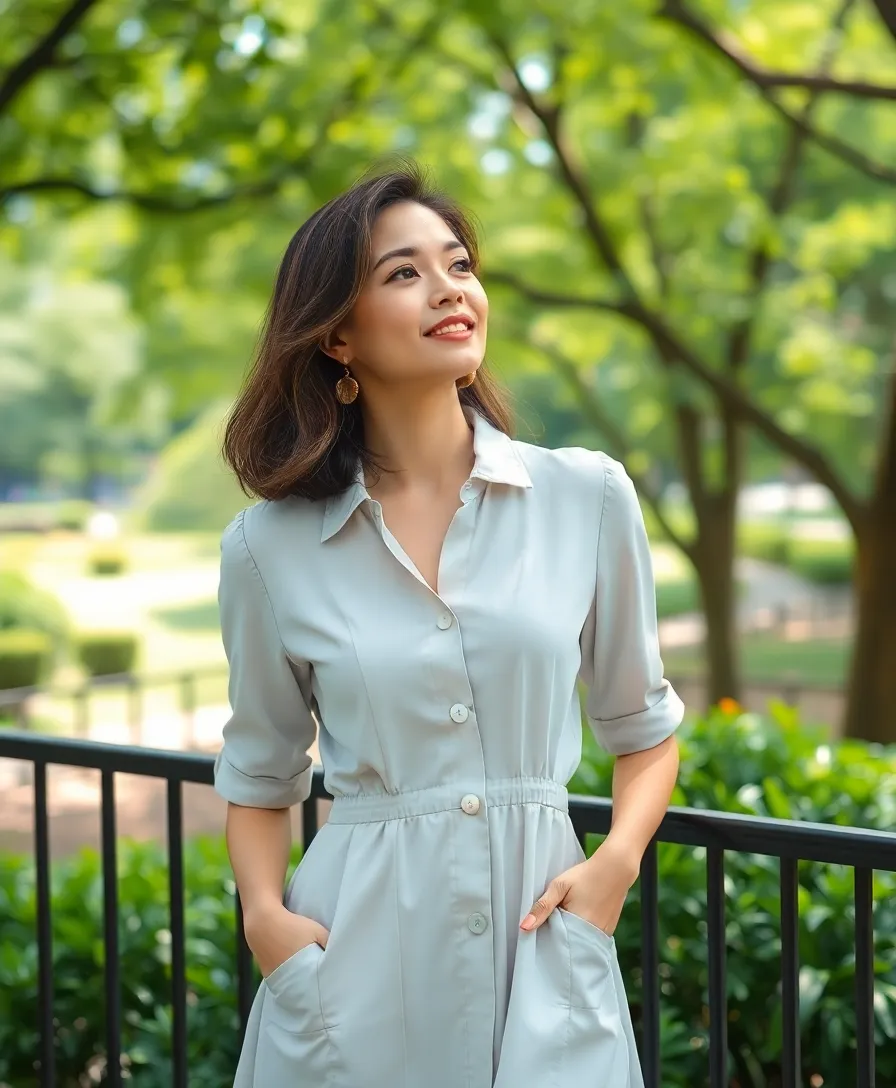 27 Travel-Ready Outfits for Your January Trip to Bangkok (You’ll Love #14!) 180 What to wear in Bangkok in January 27 Travel-Ready Outfits for Your January Trip to Bangkok (You’ll Love #14!) - 26. Versatile Button-Down Dress 1