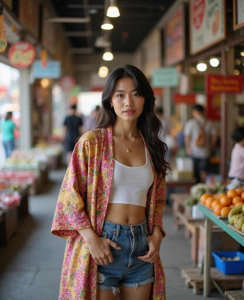 27 Travel-Ready Outfits for Your January Trip to Bangkok (You’ll Love #14!) 43 What to wear in Bangkok in January 27 Travel-Ready Outfits for Your January Trip to Bangkok (You’ll Love #14!) - 7. Colorful Kimono Jacket 1