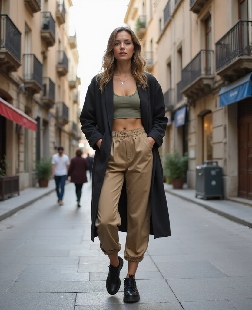 10 Must-Have Outfits for Barcelona in February (You Won't Believe #5!) 68 What to wear in Barcelona in February 10 Must-Have Outfits for Barcelona in February (You Won't Believe #5!) - 10. Layered Athleisure 1