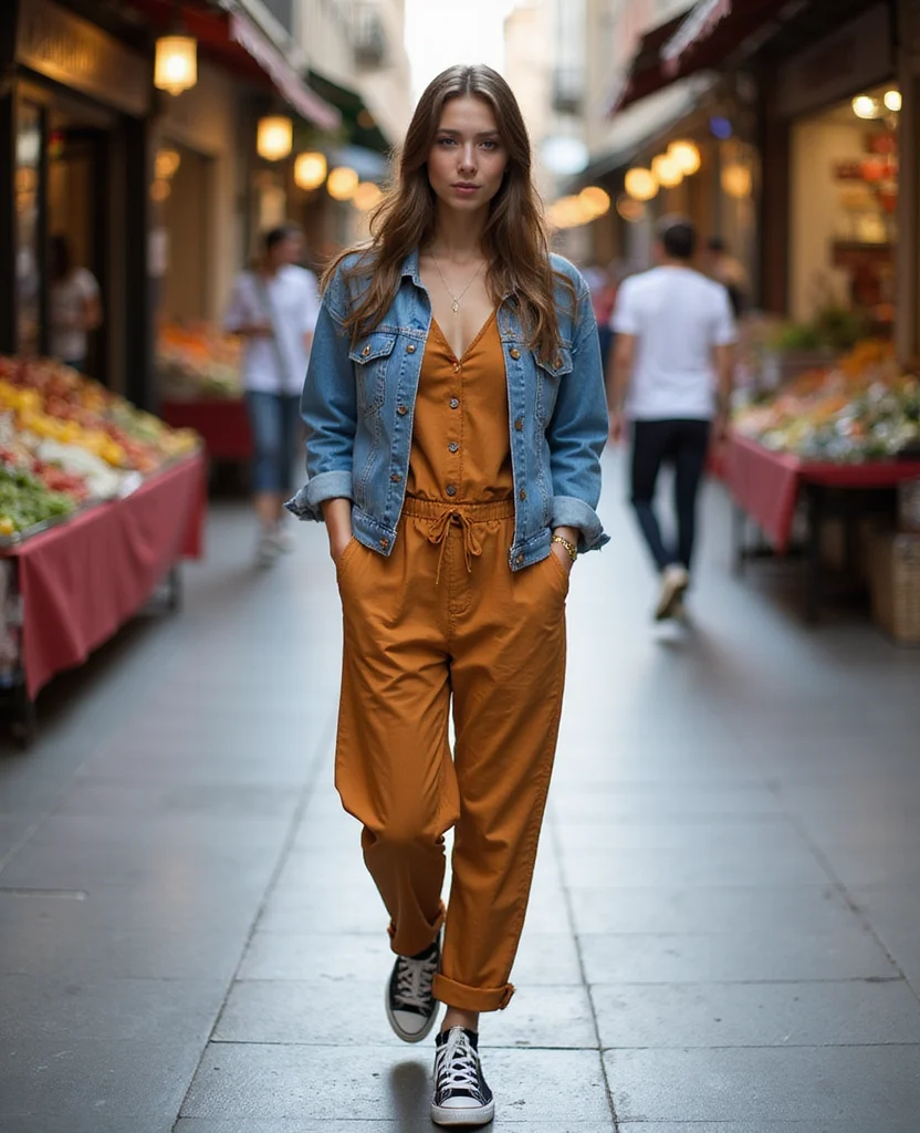 10 Must-Have Outfits for Barcelona in February (You Won't Believe #5!) 38 What to wear in Barcelona in February 10 Must-Have Outfits for Barcelona in February (You Won't Believe #5!) - 6. Casual Jumpsuit 1