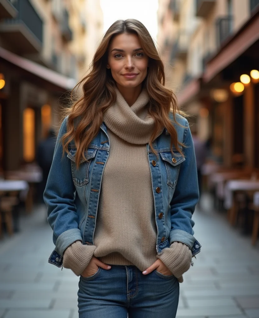 10 Must-Have Outfits for Barcelona in February (You Won't Believe #5!) 52 What to wear in Barcelona in February 10 Must-Have Outfits for Barcelona in February (You Won't Believe #5!) - 8. Versatile Denim Jacket 1