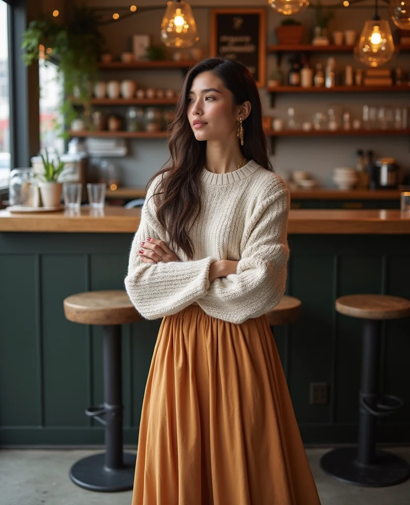 14 Perfect Outfits for Your February Trip to San Francisco (Don't Leave Home Without #5!) 59 What to wear in San Francisco in February 14 Perfect Outfits for Your February Trip to San Francisco (Don't Leave Home Without #5!) - 9. Elegant Yet Comfortable with a Midi Skirt 1