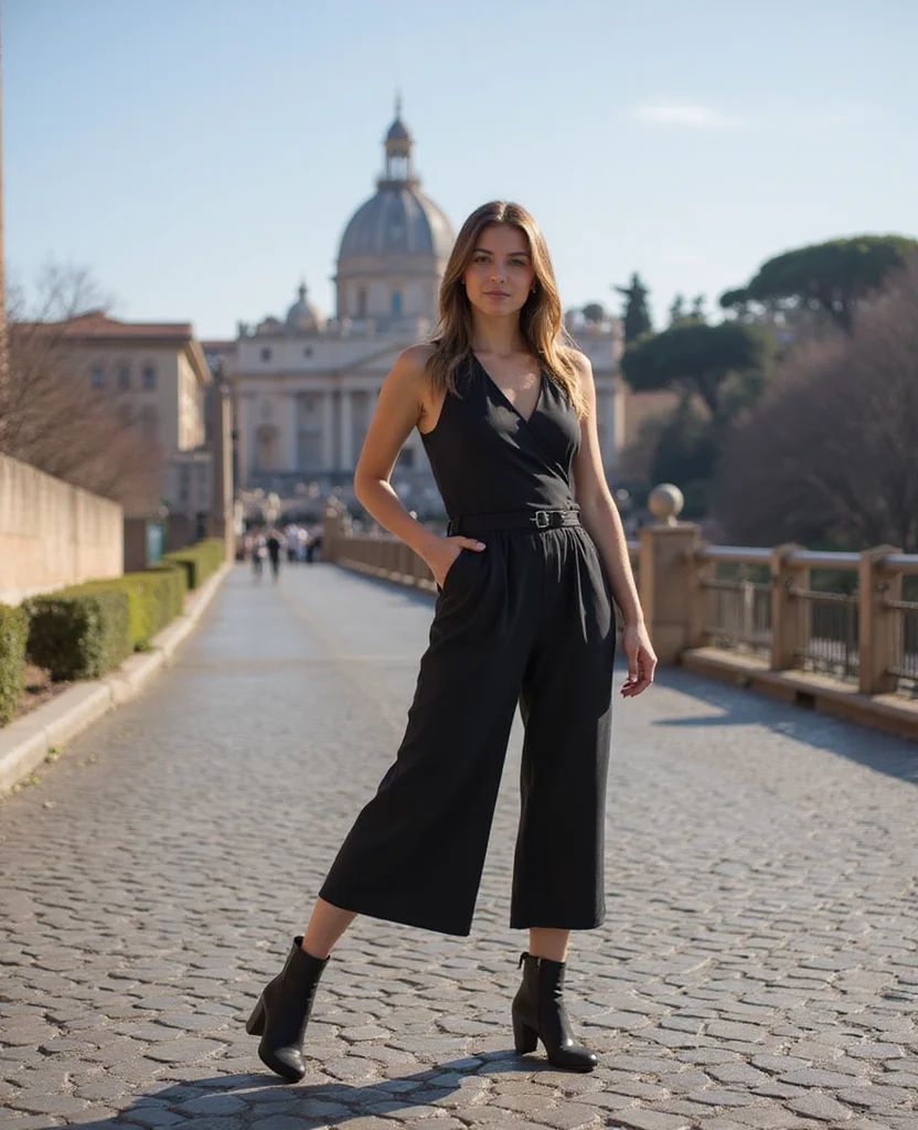 15 Essential Outfit Ideas for a Stylish February in Rome (Trust Us, #7 Is a Must!) 29 What to wear in Rome in February 15 Essential Outfit Ideas for a Stylish February in Rome (Trust Us, #7 Is a Must!) - 5. Trendy Jumpsuit 1