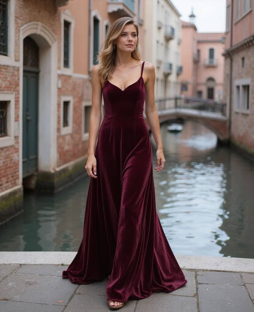 15 February Outfits for Venice That Will Make You Stand Out in the City of Canals! 22 What to wear in Venice in February 15 February Outfits for Venice That Will Make You Stand Out in the City of Canals! - 4. Elegant Maxi Dresses 1