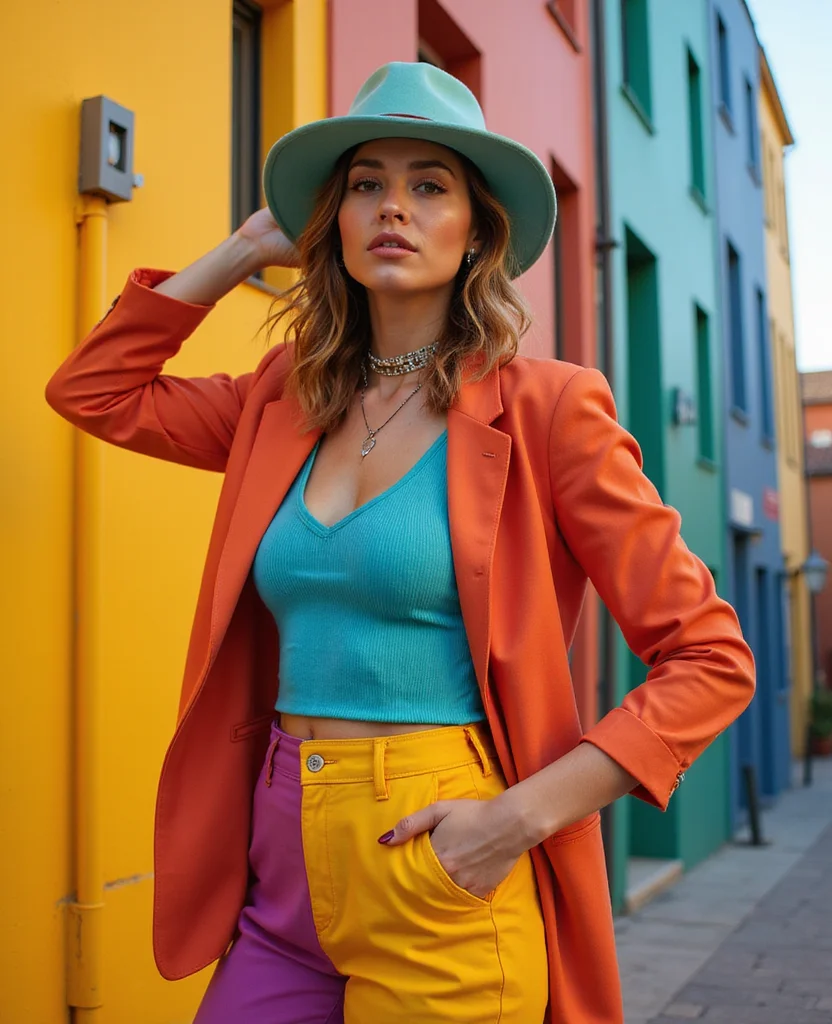 20 Italian Style Outfits for February That Will Turn Heads! 124 What to wear in Italy in February 20 Italian Style Outfits for February That Will Turn Heads! - 18. Color Blocked Layers 1