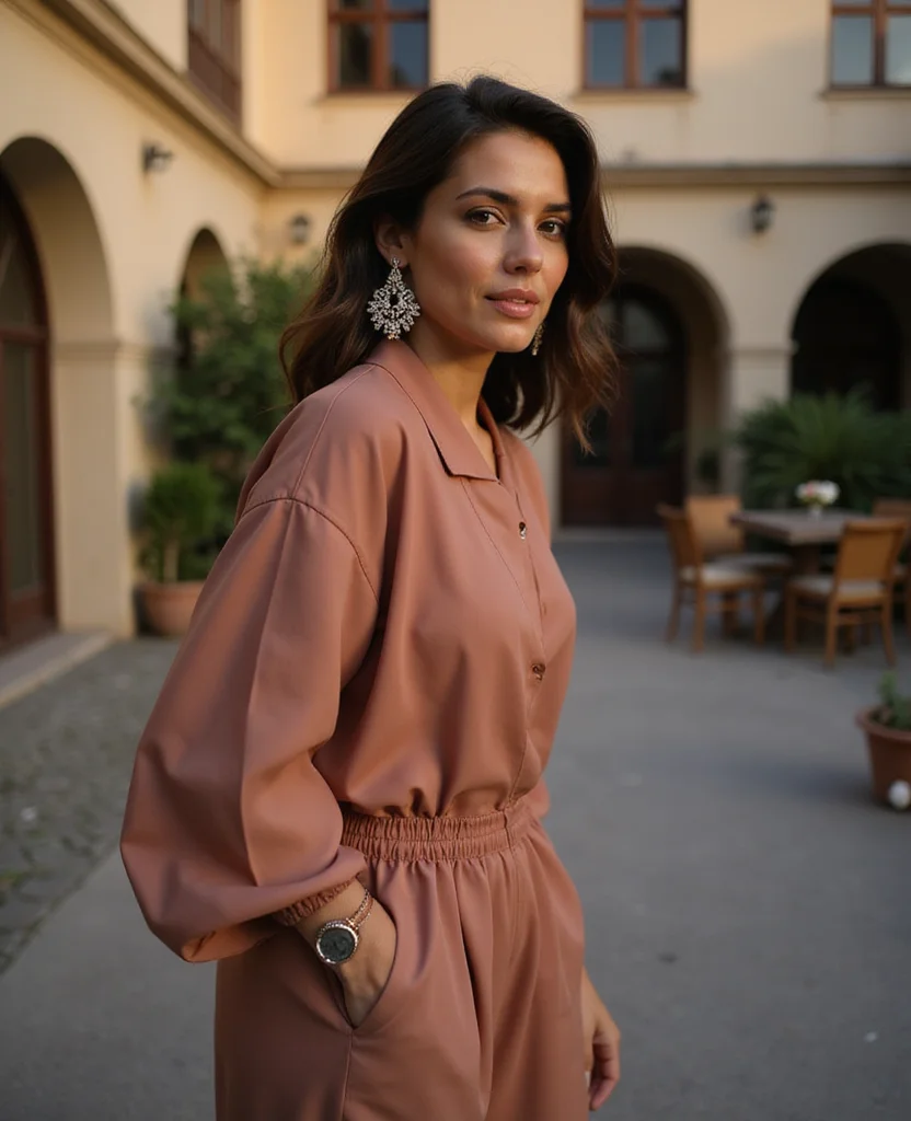 20 Italian Style Outfits for February That Will Turn Heads! 43 What to wear in Italy in February 20 Italian Style Outfits for February That Will Turn Heads! - 7. Elegant Jumpsuit for Evening Wear 1