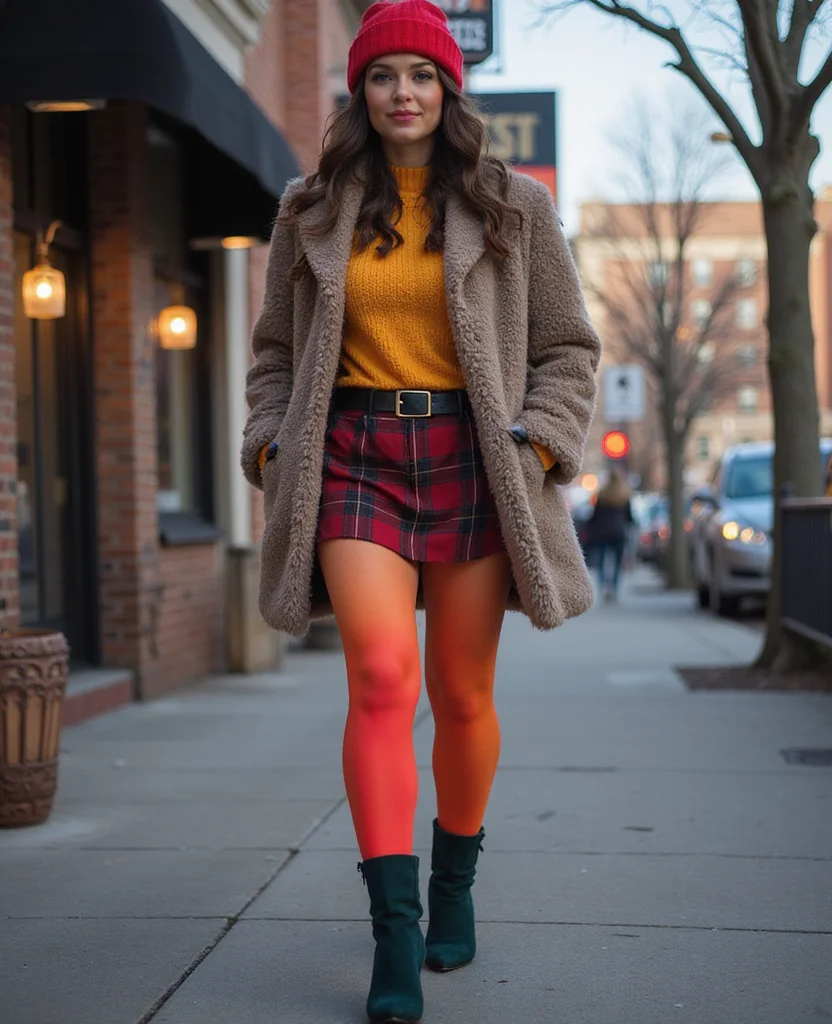 20 Trendy Outfits from Nashville's Streets This February (Get Inspired!) 117 What to wear in Nashville in February 20 Trendy Outfits from Nashville's Streets This February (Get Inspired!) - 17. Colorful Tights 1