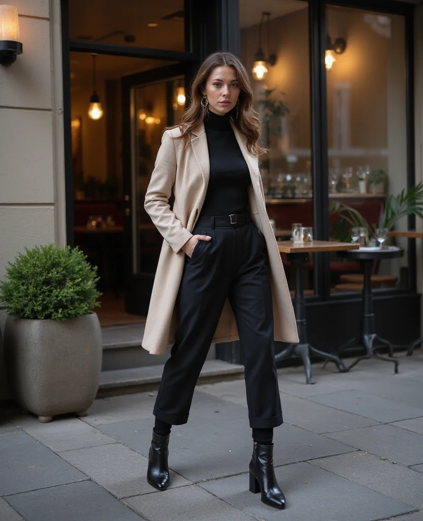 21 Chic Winter Looks for Vienna in February (You Won't Believe #15!) 87 What to wear in Vienna in February 21 Chic Winter Looks for Vienna in February (You Won't Believe #15!) - 13. Elegant Jumpsuit Layered Up 1