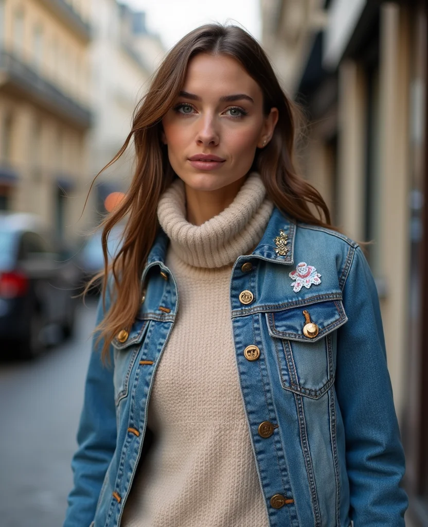 21 Gorgeous Layering Tips for Paris in February That Will Keep You Warm and Stylish! 73 What to wear in Paris in February 21 Gorgeous Layering Tips for Paris in February That Will Keep You Warm and Stylish! - 11. Layered Denim 1