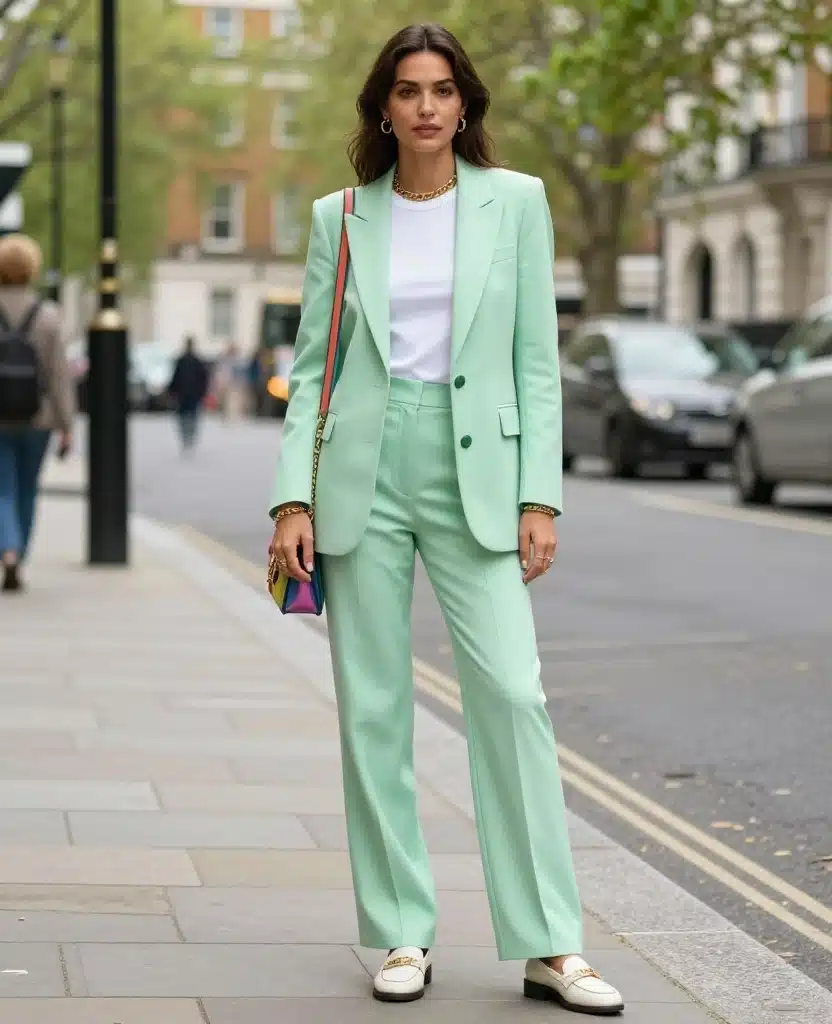 14 Trendy May Outfits for London That Will Make You the Talk of the Town! 15 What to wear in London in May 14 Trendy May Outfits for London That Will Make You the Talk of the Town! - 3. Tailored Suit with a Twist 1