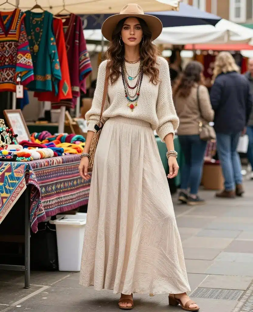 14 Trendy May Outfits for London That Will Make You the Talk of the Town! 29 What to wear in London in May 14 Trendy May Outfits for London That Will Make You the Talk of the Town! - 5. Boho-Chic Vibes 1