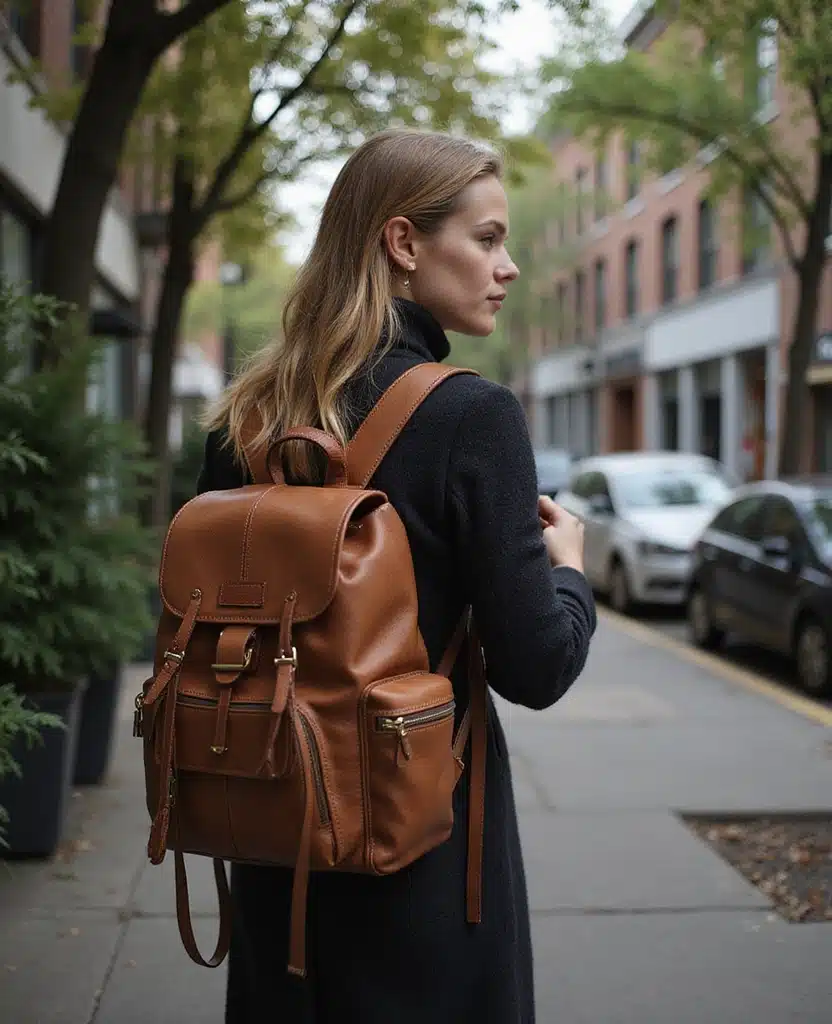 14 Trendy Waterproof Backpacks for Women That Will Elevate Your Style (Don’t Miss #4!) 1 Trendy waterproof backpacks for women 14 Trendy Waterproof Backpacks for Women That Will Elevate Your Style (Don’t Miss #4!) - 1. Chic Leather Backpack 1