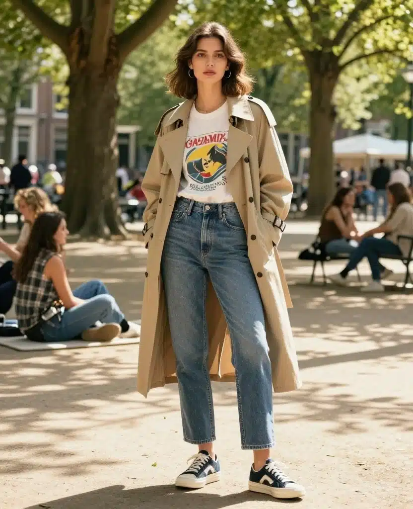 15 Stylish Amsterdam Outfits for May That'll Have You Turning Heads! 102 what to wear in Amsterdam in May 15 Stylish Amsterdam Outfits for May That'll Have You Turning Heads! - 15. Casual with a Twist - Graphic Tees 1