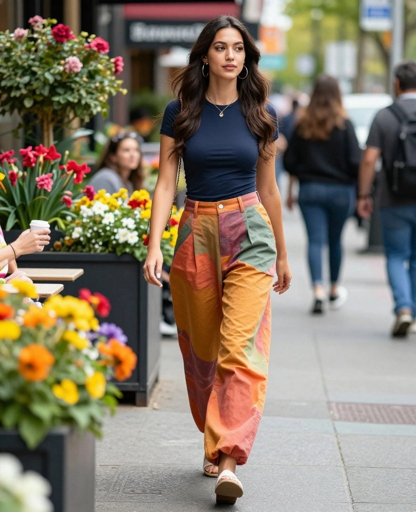 16 Trending Outfits for Seattle in May That Every Fashionista Needs! 56 Trending outfits for Seattle in May 16 Trending Outfits for Seattle in May That Every Fashionista Needs! - 14. Colorful Baggy Trousers 1