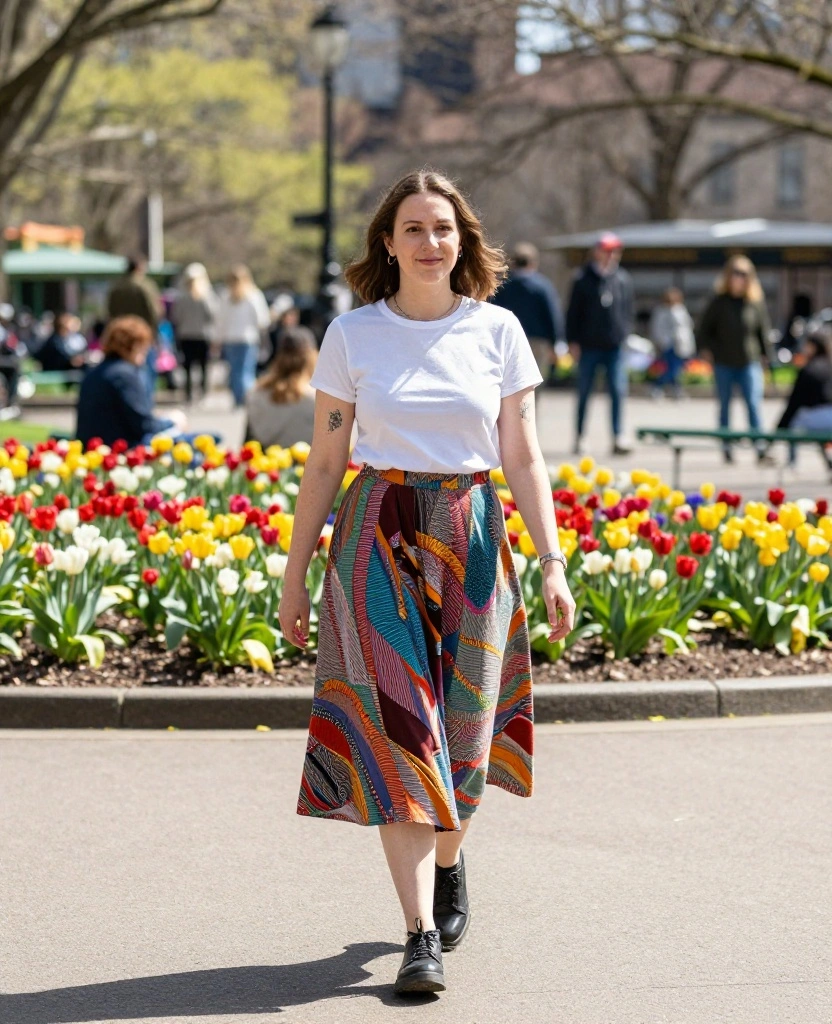 21 Casual Outfit Ideas for Portland in May (Perfect for Exploring the City!) 32 what to wear in Portland in May 21 Casual Outfit Ideas for Portland in May (Perfect for Exploring the City!) - 10. Simple A-Line Skirt 1