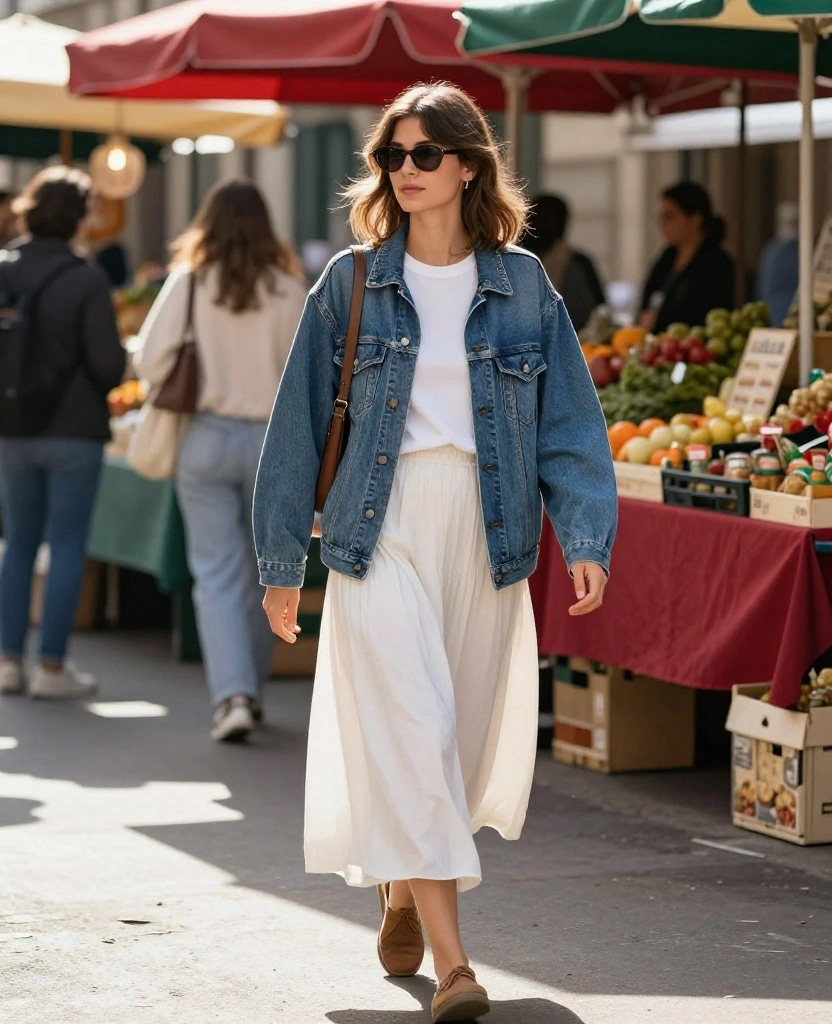 21 Fabulous Outfit Ideas for Your May Paris Getaway (Don't Miss #8!) 78 21 Fabulous Outfit Ideas for Your May Paris Getaway (Don't Miss #8!) - 12. Comfortable Denim Jacket 1