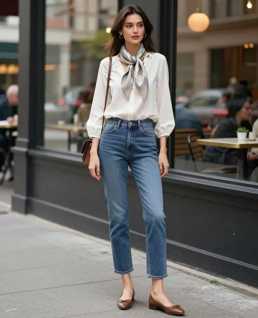 21 Stylish Outfits to Rock in Chicago This May (You'll Love #10!) 43 what to wear in Chicago in May 21 Stylish Outfits to Rock in Chicago This May (You'll Love #10!) - 7. Boyfriend Jeans and Cute Flats 1