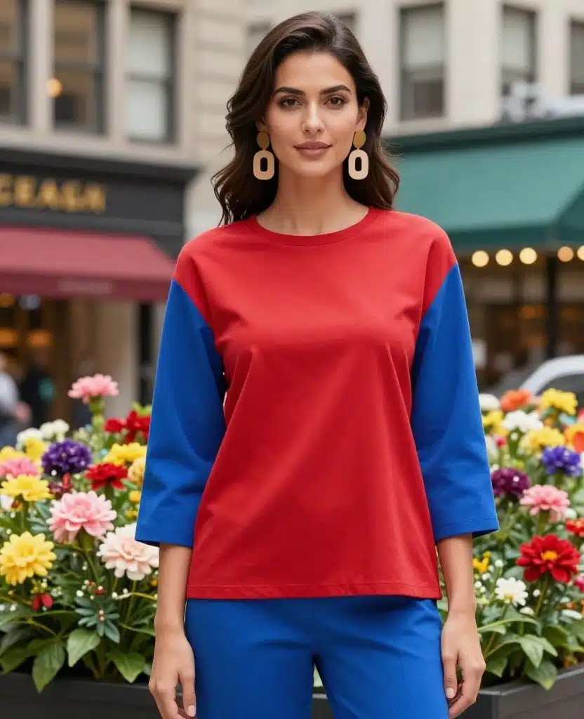 21 Stylish Outfits to Rock in Chicago This May (You'll Love #10!) 55 what to wear in Chicago in May 21 Stylish Outfits to Rock in Chicago This May (You'll Love #10!) - 9. Color Blocked Outfit with Statement Accessories 1