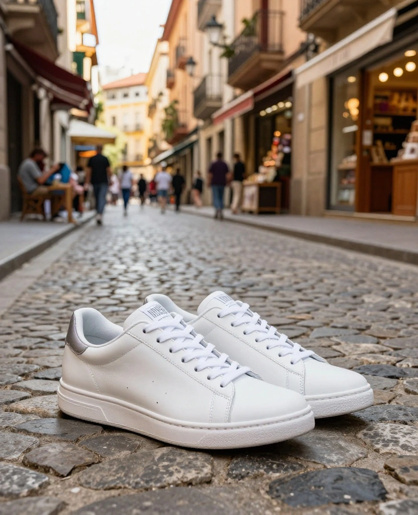 11 Stylish Looks for Exploring Spain in May (You Won't Believe #6!) 20 What to wear in Spain in May 11 Stylish Looks for Exploring Barcelona in May (You Won't Believe #6!) - 11. Classic White Sneakers 1