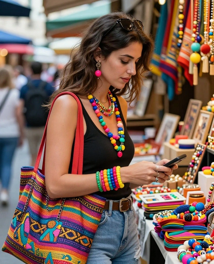 11 Stylish Looks for Exploring Spain in May (You Won't Believe #6!) 15 What to wear in Spain in May 11 Stylish Looks for Exploring Barcelona in May (You Won't Believe #6!) - 8. Colorful Accessories 1