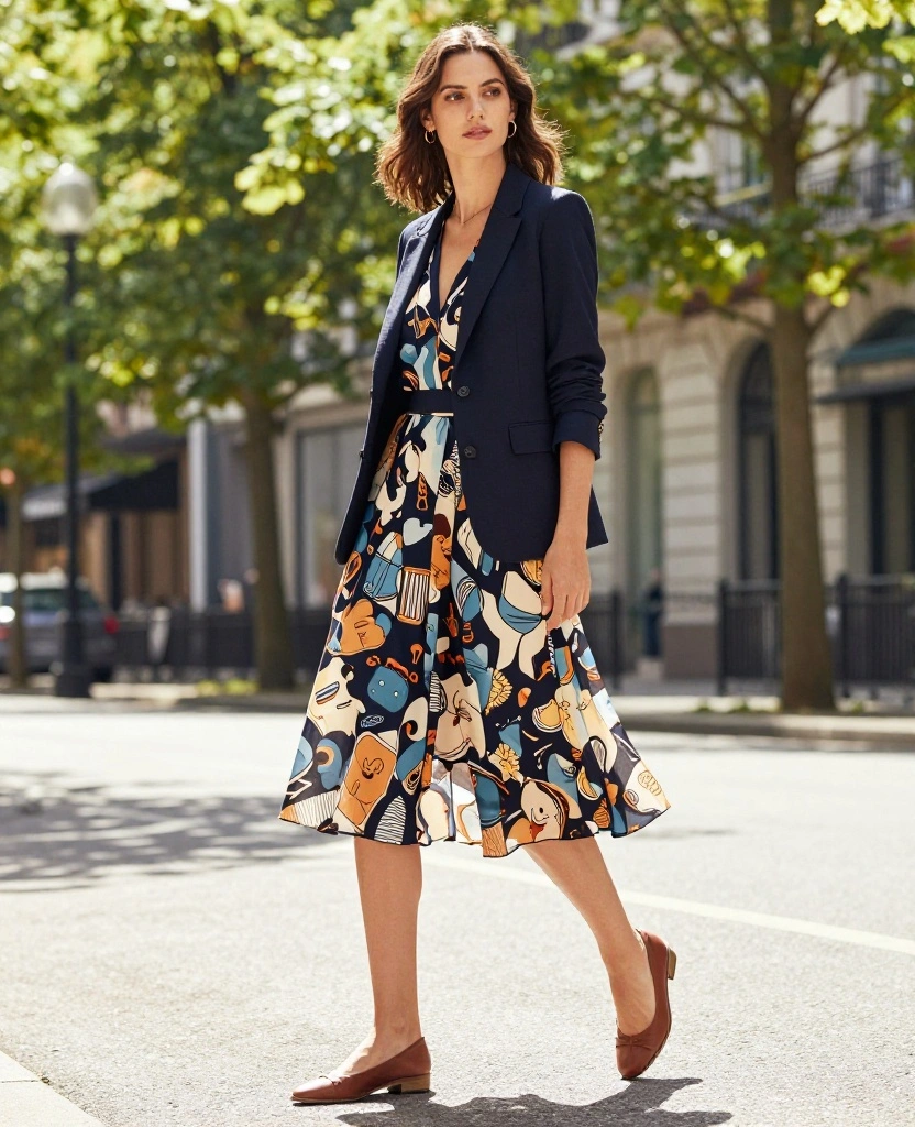 12 Casual Outfits for Nashville in June That Are Effortlessly Chic! 11 What to wear in Nashville in June 12 Casual Outfits for Nashville in June That Are Effortlessly Chic! - 5. Midi Skirt & Casual Blazer 1