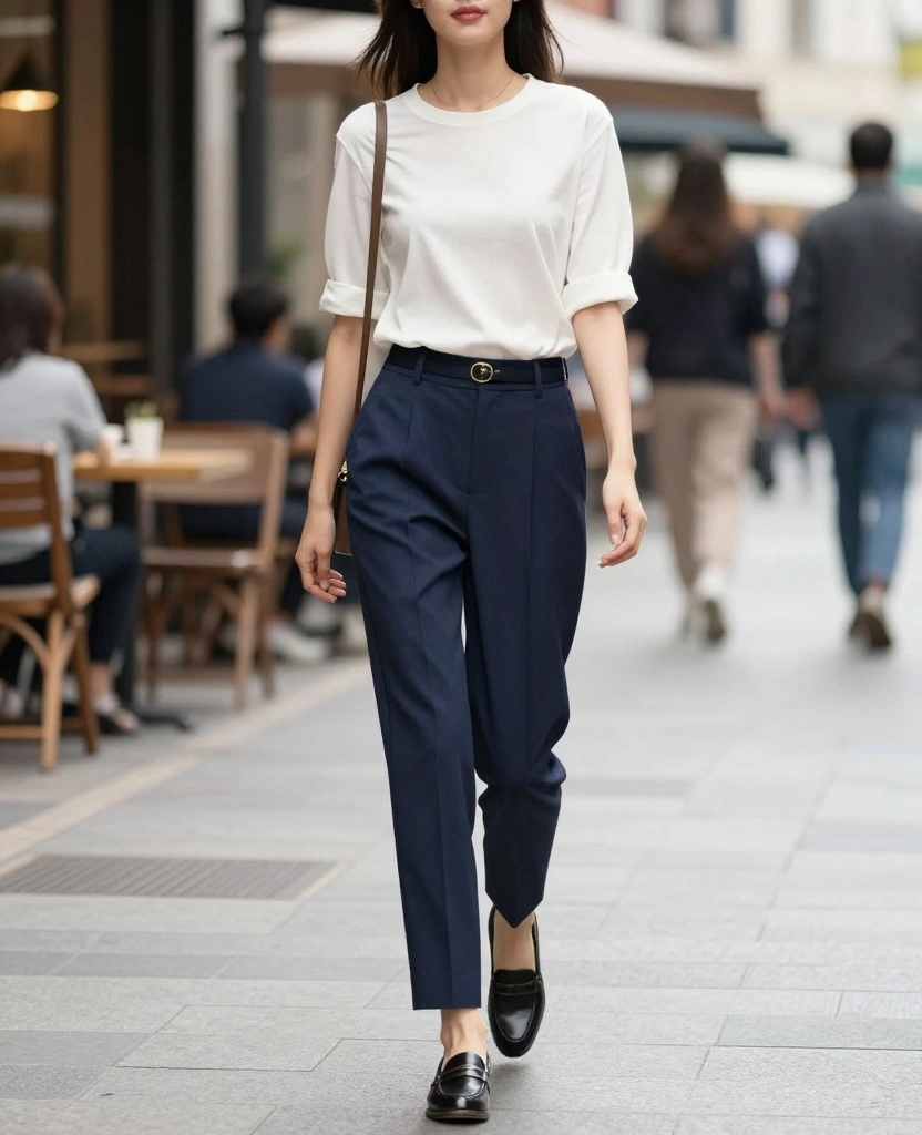 12 Casual Outfits for Nashville in June That Are Effortlessly Chic! 16 What to wear in Nashville in June 12 Casual Outfits for Nashville in June That Are Effortlessly Chic! - 7. Classic Trousers & Basic Tee 1