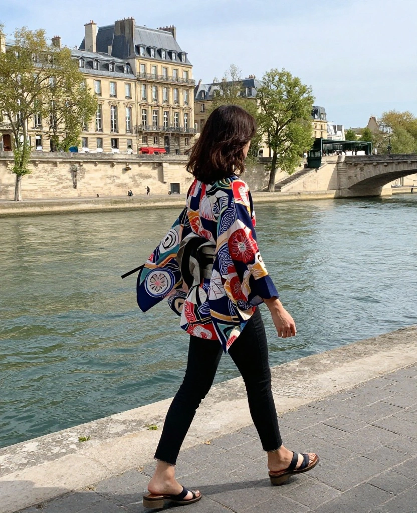 13 Stylish Outfits for Exploring Paris in June (Trust Us, You'll Want #9!) 25 What to Wear in Paris in June 13 Stylish Outfits for Exploring Paris in June (Trust Us, You'll Want #9!) - 13. Effortless Layers with Kimono Jackets 1