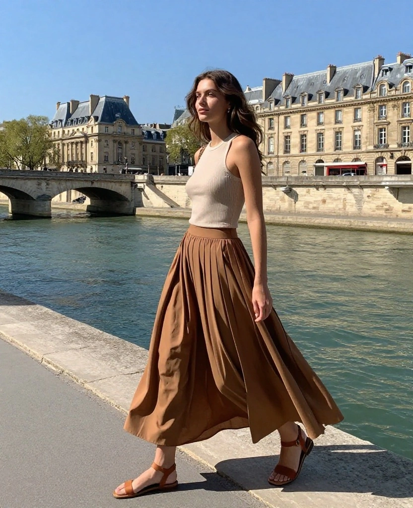 13 Stylish Outfits for Exploring Paris in June (Trust Us, You'll Want #9!) 17 What to Wear in Paris in June 13 Stylish Outfits for Exploring Paris in June (Trust Us, You'll Want #9!) - 9. Effortless Maxi Skirts 1