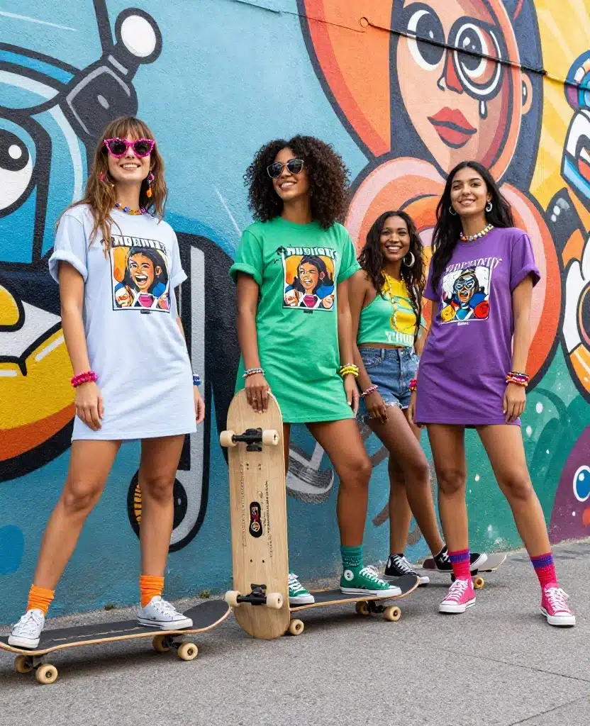 15 Inspiring Outfit Ideas for Barcelona in June (You’ll Want to Copy #3!) 66 What to wear in Barcelona in June 15 Inspiring Outfit Ideas for Barcelona in June (You’ll Want to Copy #3!) - 10. Playful Look with Printed Skater Dress 1