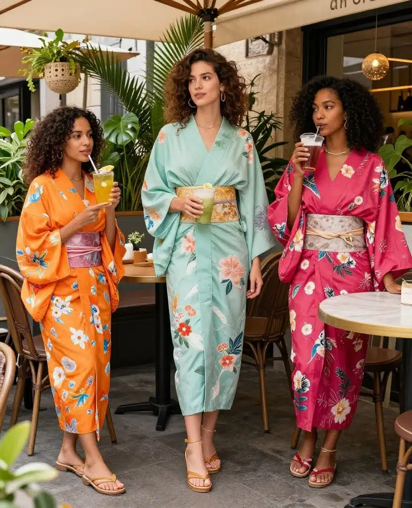 15 Inspiring Outfit Ideas for Barcelona in June (You’ll Want to Copy #3!) 87 What to wear in Barcelona in June 15 Inspiring Outfit Ideas for Barcelona in June (You’ll Want to Copy #3!) - 13. Layered Look with a Kimono 1