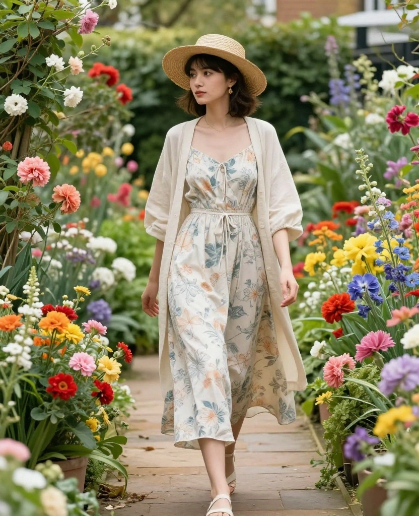15 Perfect Outfits for Exploring London in June (Tip #3 Is a Game Changer!) 29 what to wear in London in June 15 Perfect Outfits for Exploring London in June (Tip #3 Is a Game Changer!) - 13. Elegant Sundress with Cardigan 1