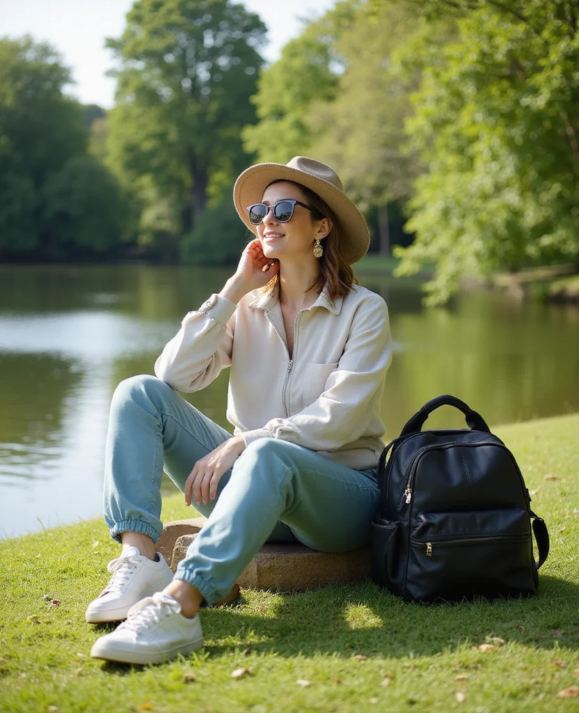 15 Perfect Outfits for Exploring London in June (Tip #3 Is a Game Changer!) 19 what to wear in London in June 15 Perfect Outfits for Exploring London in June (Tip #3 Is a Game Changer!) - 9. Effortless Athleisure 1